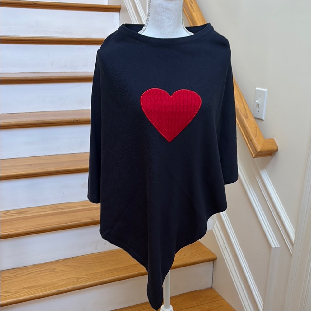 Red Heart Navy Poncho Shrug